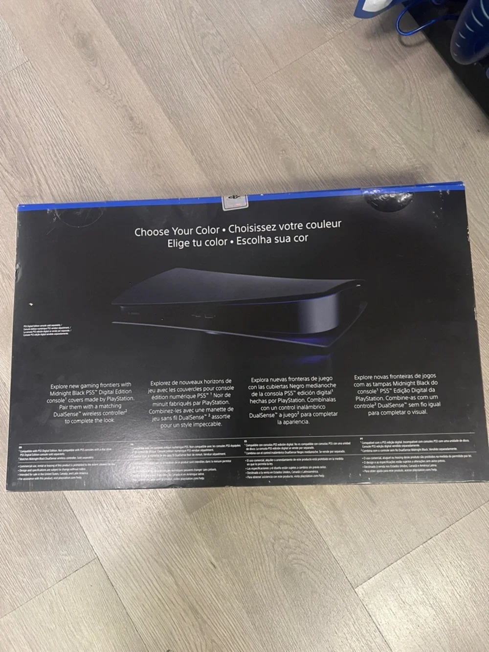 Sony PlayStation 5 Digital Edition Console Cover - Black with Blue Accent